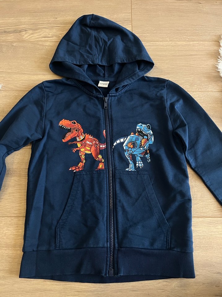 Erkek Çocuk Mavi Fermuarlı Sweatshirt - Görsel 3