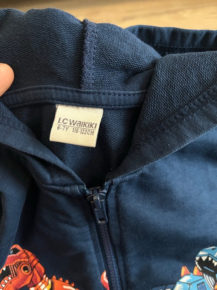 Erkek Çocuk Mavi Fermuarlı Sweatshirt - Görsel 2