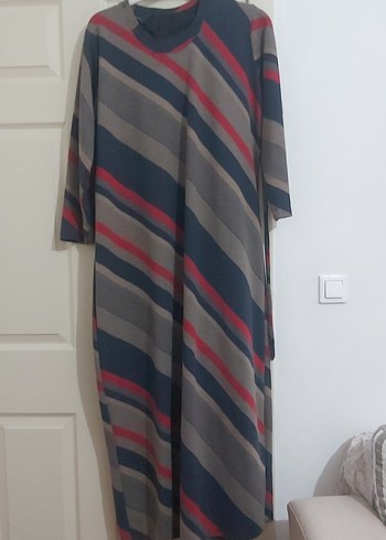 Gri Çizgili Uzun Hamile Tunik