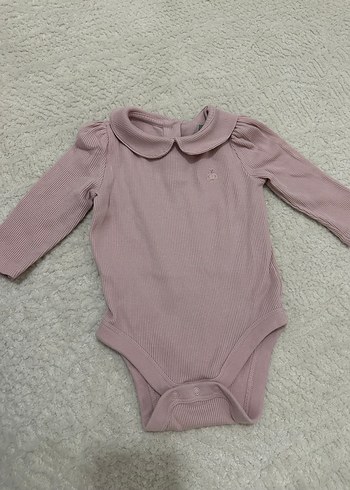 Uzun Kollu Düğmeli Pembe Bebek Body - Görsel 2