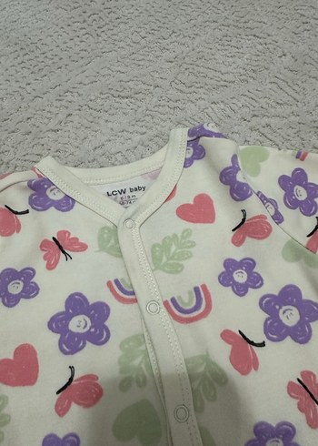 Renkli Çiçekli Bebek Tulum, Düğmeli - Görsel 3