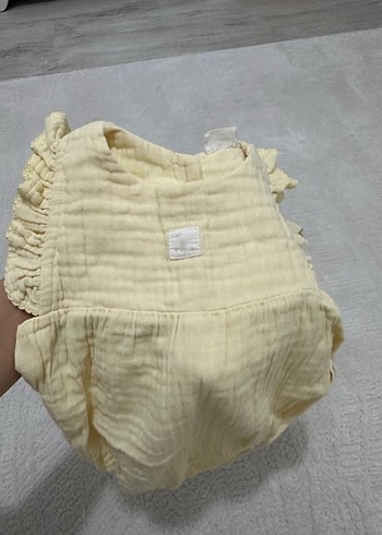 Sarı Fırfırlı Bebek Kız Tulum Seti - Görsel 2