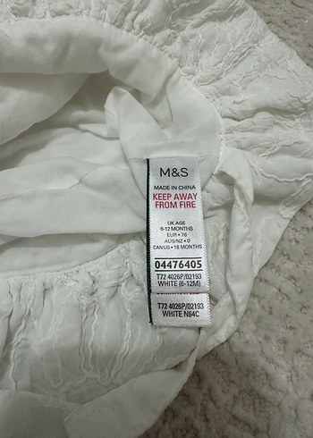 Nakışlı Keten Beyaz Çocuk Şapkası - Görsel 3