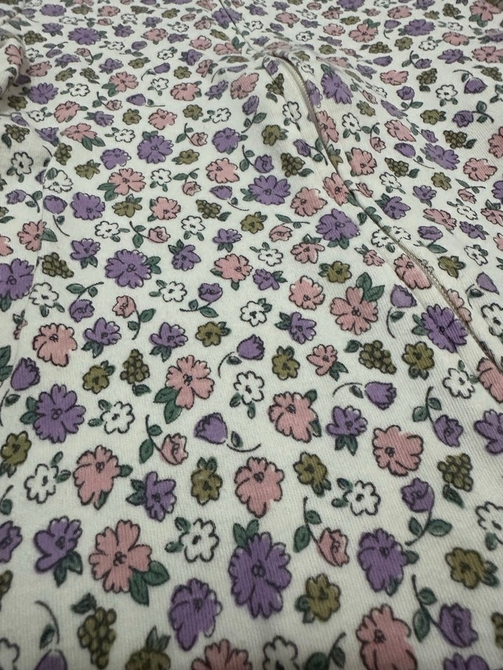 Carters Çiçek Desenli Örgü Bebek Tulum Mor - Görsel 2