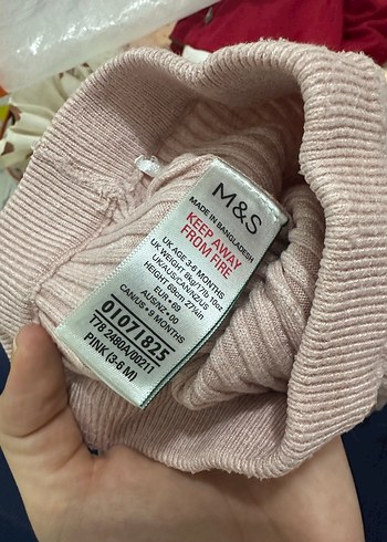 Kız Çocuk Pembe Triko Yün Tayt - Görsel 2