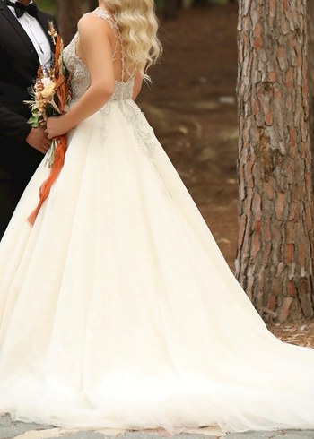 Bohem Straplez A Kesim Gelinlik - Görsel 5