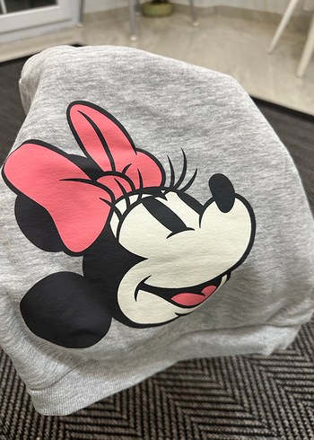 Gri Minnie Mouse Desenli Bebek Kız Takımı - Görsel 7