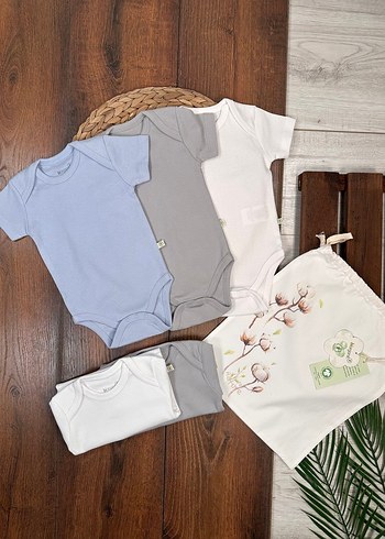 Bez Çantalı 5li Erkek Bebek Zıbın Seti - Görsel 5