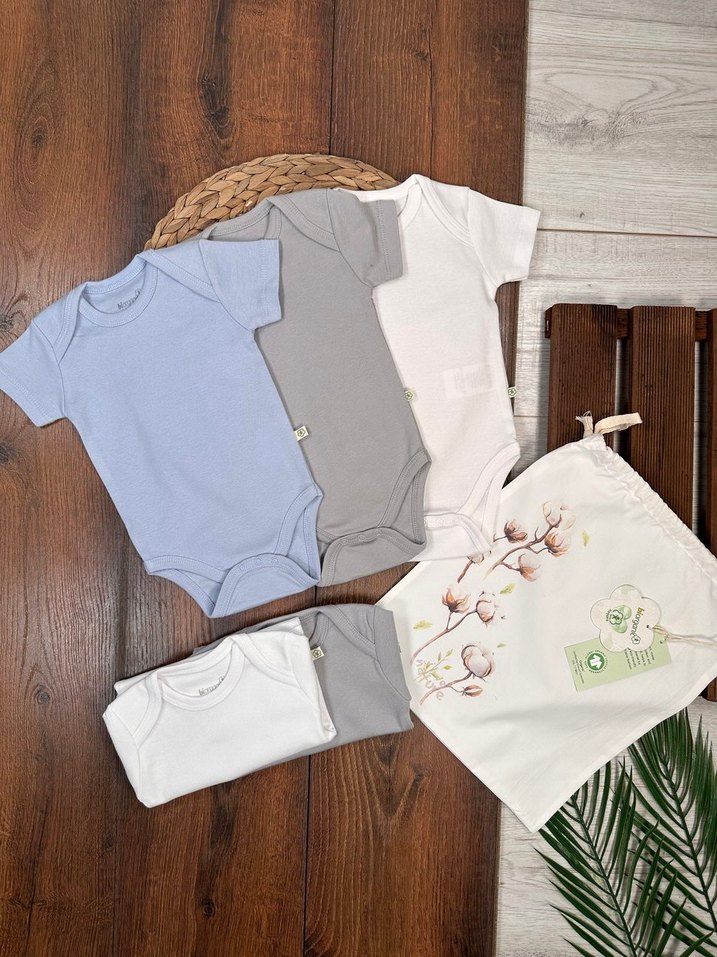 Bez Çantalı 5li Erkek Bebek Zıbın Seti - Görsel 5