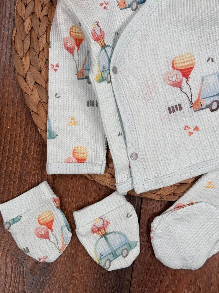 Bebek Erkek Bohem Stil Örme Takım - Görsel 4