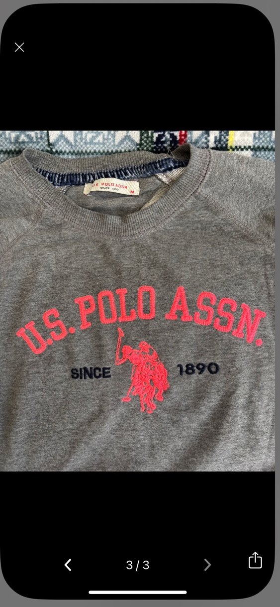 Gri U.S. Polo Assn. Kadın Sweatshirt - Görsel 3