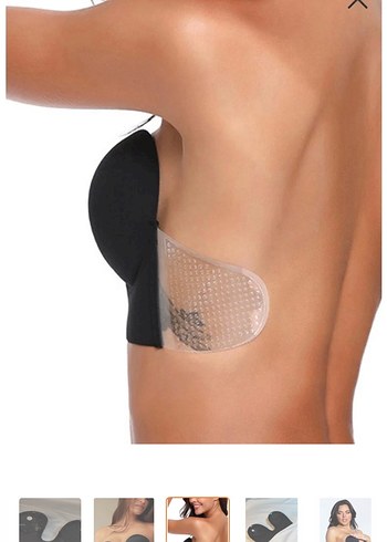 Siyah Minimalist Göğüs Ucu Kapatıcı Sütyen - Görsel 3