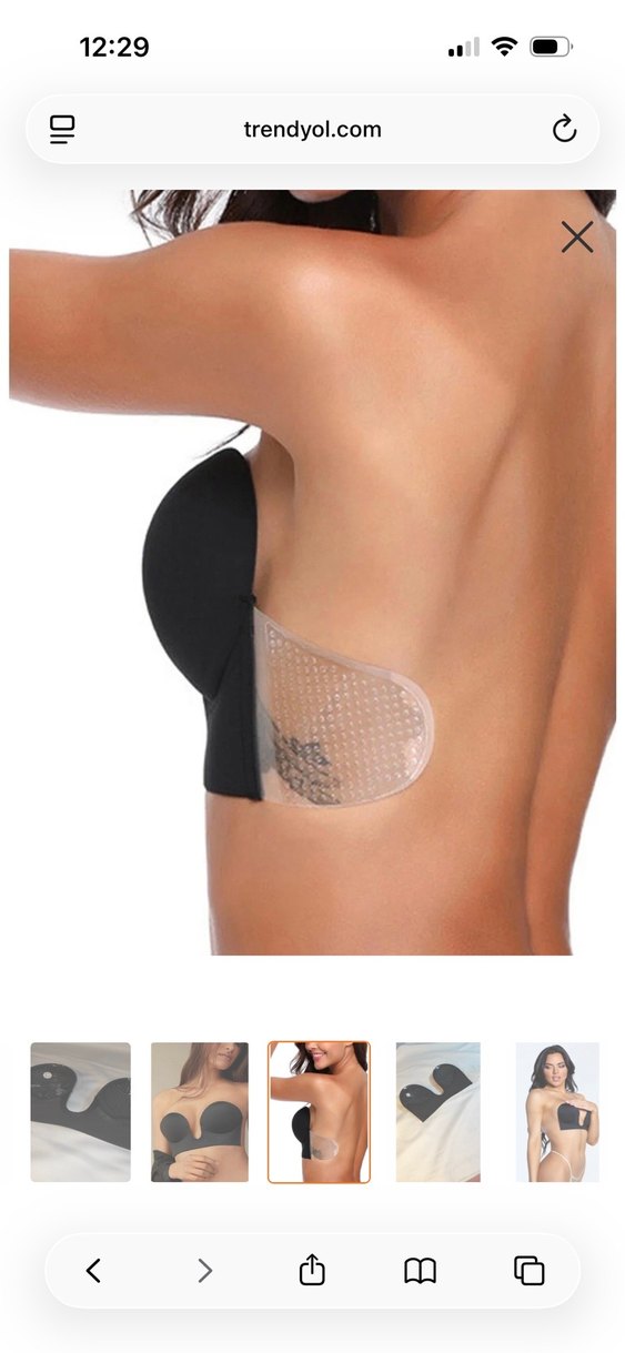 Siyah Minimalist Göğüs Ucu Kapatıcı Sütyen - Görsel 3