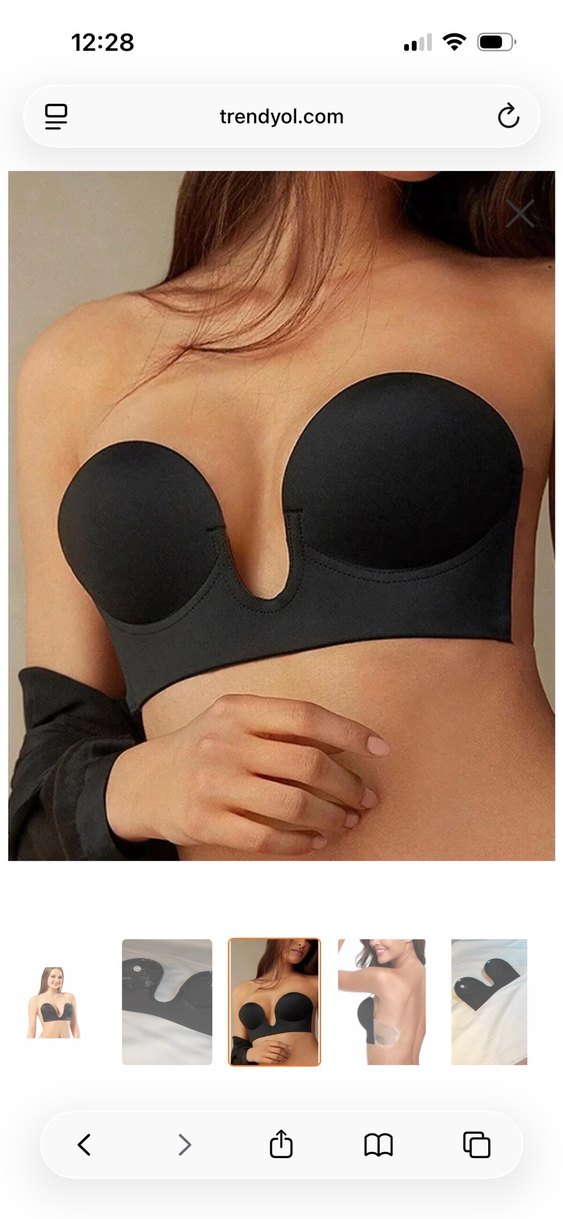 Siyah Minimalist Göğüs Ucu Kapatıcı Sütyen - Görsel 2