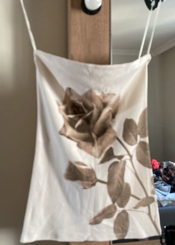 Pembe Bağlama Desenli Straplez Büstiyer - Görsel 2