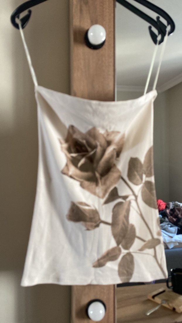 Pembe Bağlama Desenli Straplez Büstiyer - Görsel 2