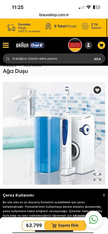  Beden Renk Braun oxyjet ağız duş cihazı