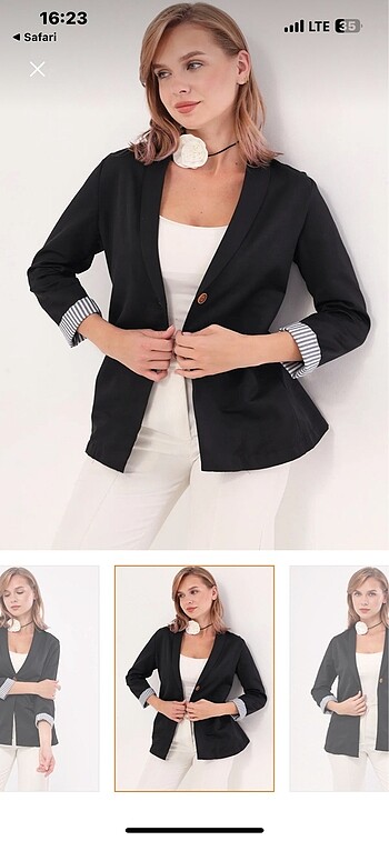 l Beden siyah Renk Blazer ceket