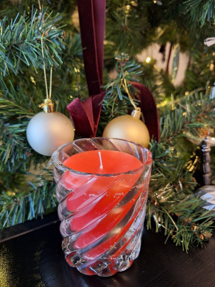 Cam icinde kırmızı mum - Görsel 2