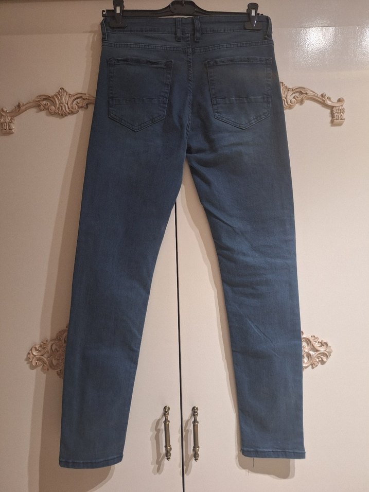 Erkek dar kesim kot pantolon - Görsel 2