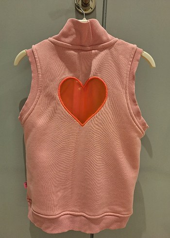 Kızlar için Pembe Yumuşak Dokulu Fermuarlı Yelek - Görsel 3