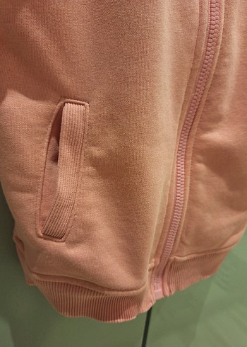 Kızlar için Pembe Yumuşak Dokulu Fermuarlı Yelek - Görsel 5