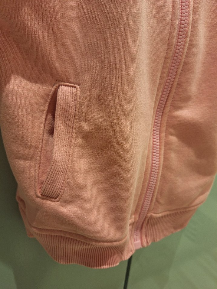 Kızlar için Pembe Yumuşak Dokulu Fermuarlı Yelek - Görsel 5