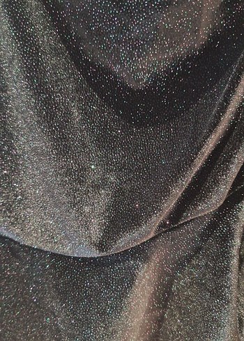 Siyah Parlak Mini Etek Fırfırlı - Görsel 5