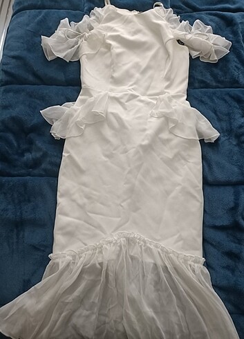 40 Beden beyaz Renk Nikah elbisesi 