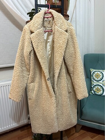 38 Beden camel Renk Peluş kaban