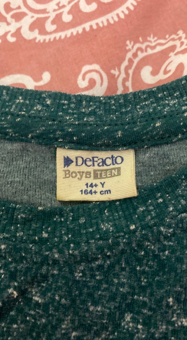 Kız Çocuk Gri Uzun Kollu Baskılı Tişört - Görsel 3