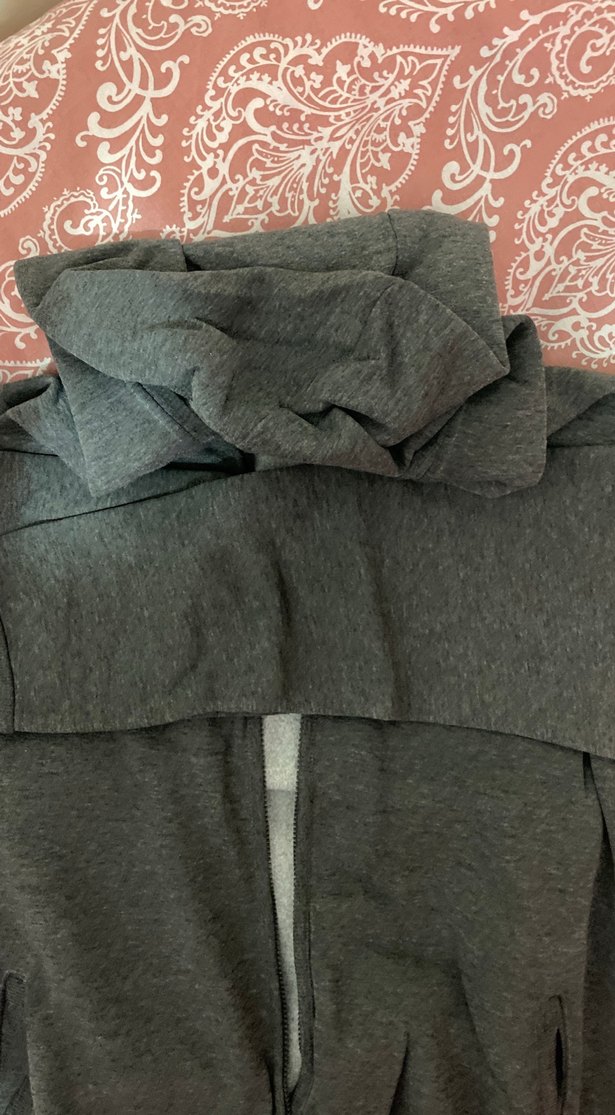 Gri Fermuarlı  Midi Ceket - Görsel 3