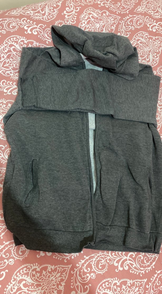 Gri Fermuarlı  Midi Ceket - Görsel 2