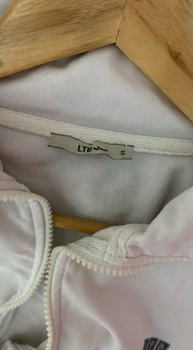 Ltb markalı Kadın Beyaz Yarım Fermuarlı Sweatshirt - Görsel 3