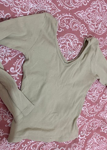 Kızlar için V Yakalı Uzun Kollu  Üst - Görsel 3