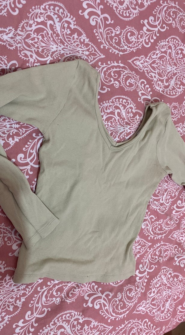 Kızlar için V Yakalı Uzun Kollu  Üst - Görsel 3