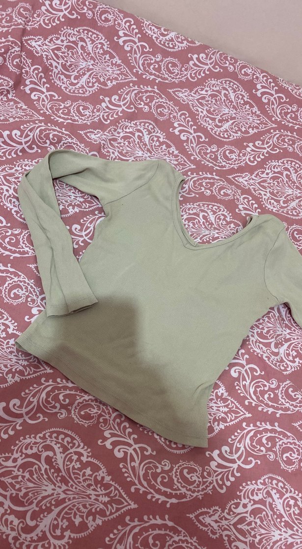 Kızlar için V Yakalı Uzun Kollu  Üst - Görsel 2