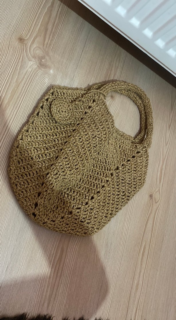 Bej Örgü Bohem Kadın Çanta - Görsel 3