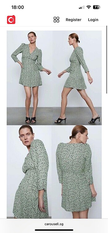 xs Beden Zara mini elbise