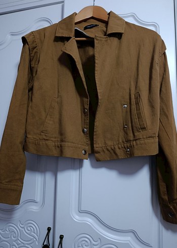 Bej Denim Midi Kadın Ceket - Görsel 2