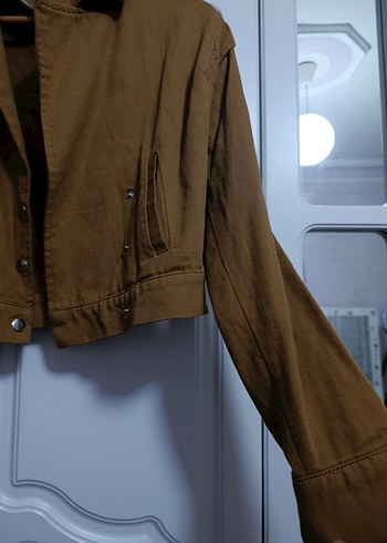 Bej Denim Midi Kadın Ceket - Görsel 3