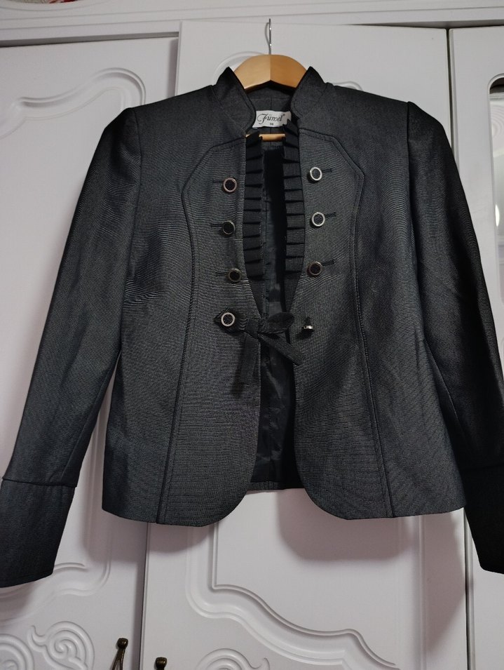 gri Kadın Blazer Ceket - Görsel 2