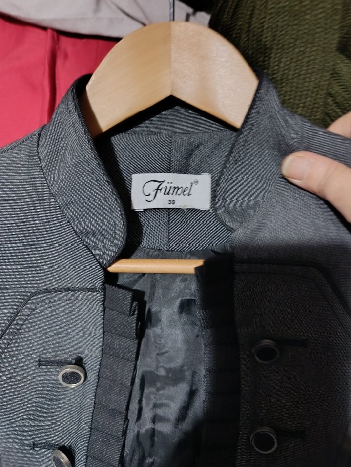 gri Kadın Blazer Ceket - Görsel 4