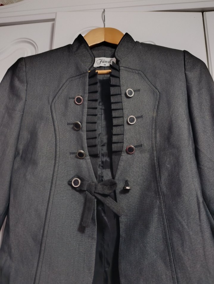 gri Kadın Blazer Ceket - Görsel 3