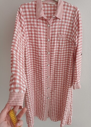 Pötikare Pembe Kareli Gömlek - Görsel 2
