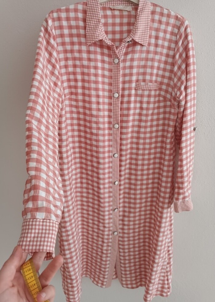 Pötikare Pembe Kareli Gömlek - Görsel 2