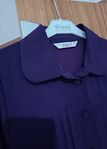 Mürdüm uzun elbise - Görsel 2