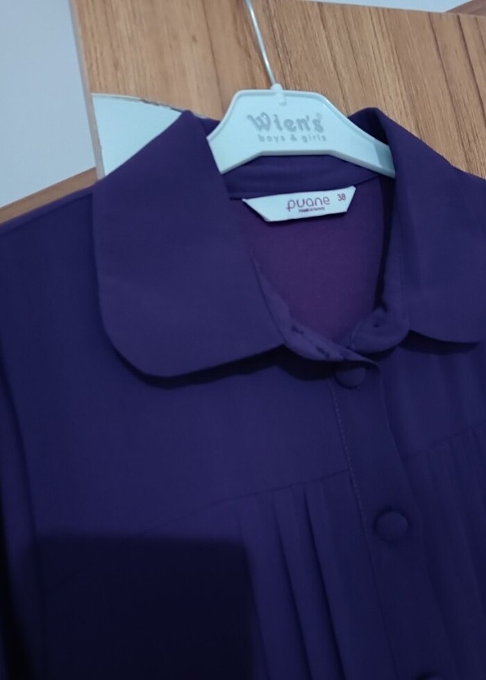 Mürdüm uzun elbise - Görsel 2