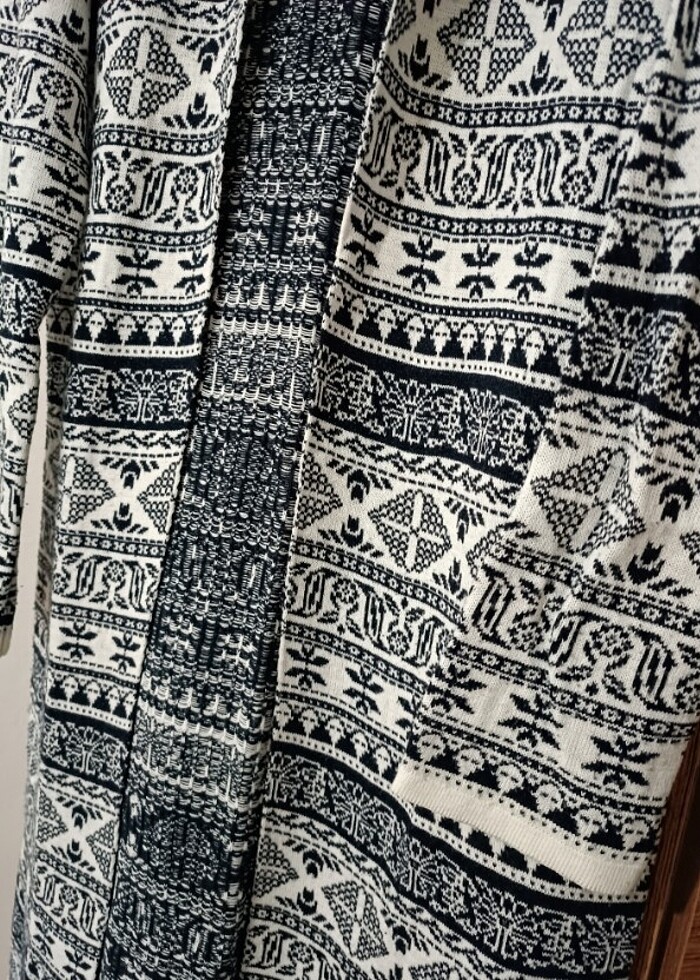 Triko desenli ceket - Görsel 2