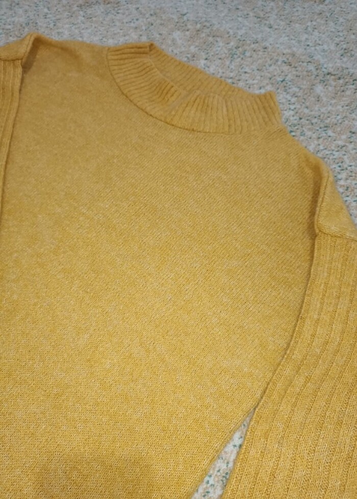 Sarı triko-yün tunik - Görsel 3